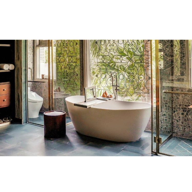 Stainless Steel Stone Bathtubs Artificial Stone Bathroom Decorative Luxury From Vietnam Manufacturer