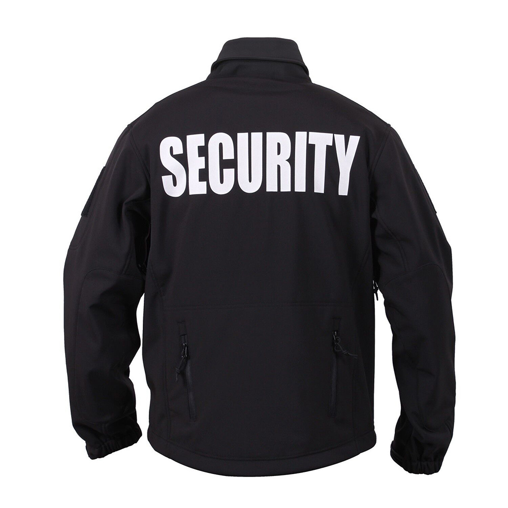 Customized Waterproof & Windproof Softshell Tactical Security Jacket Security Guard Charger Jacket with Logo Professional Black