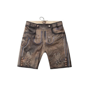 german leather shorts Men Bavarian German Lederhosen Authentic High Quality Leather Shorts Men's Leather Shorts antique color