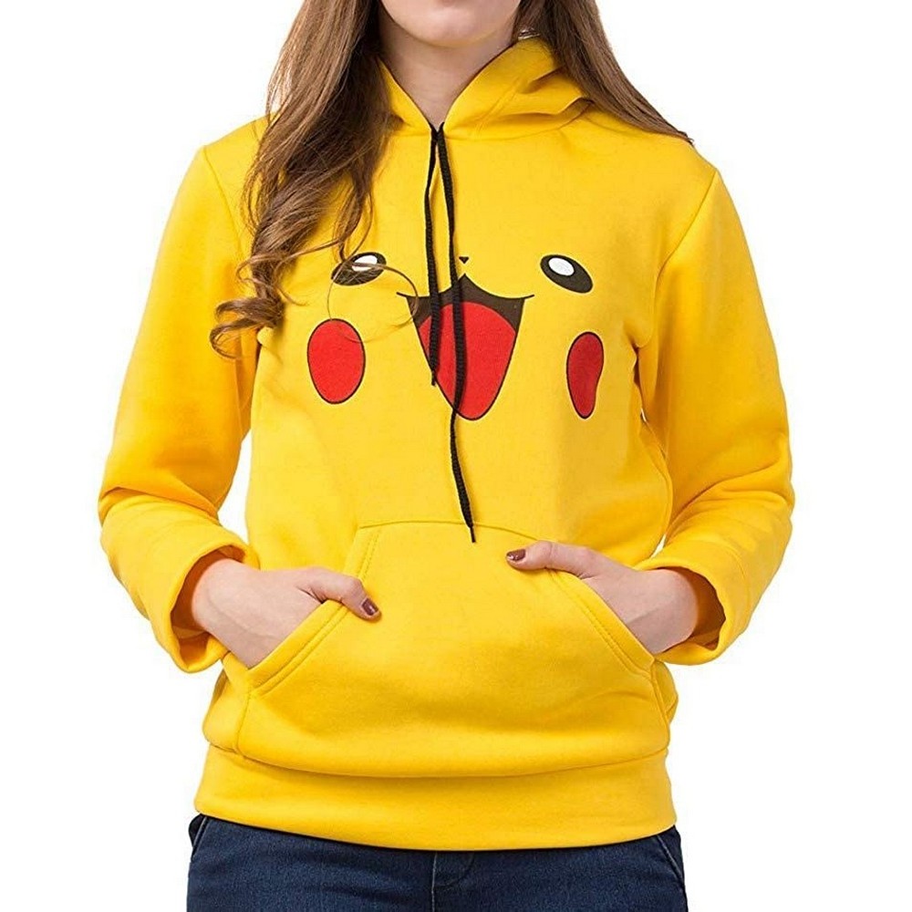 Funny Pikachu Hoodies For Women Men Boy Girl Hoodies Spring Cartoon Anime Clothes Adults Fashion Print Coat Female Sweatshirt