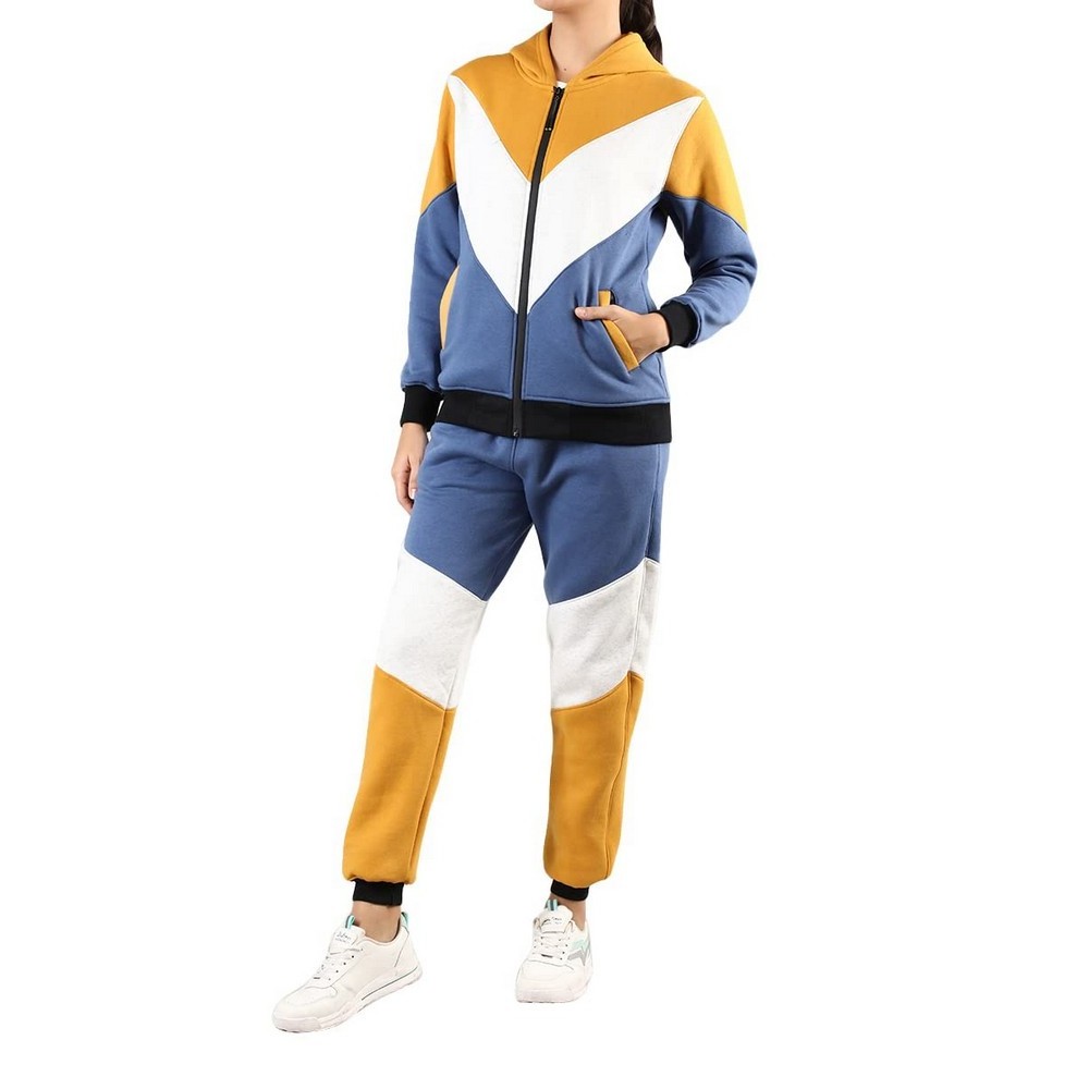 Custom Sport Wear Jogging Printing Casual Women Sweatsuit 2 Piece Set Track Suits Tracksuits Yellow Black White Jogging Suit