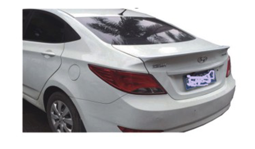 Hot Sale car Accessories Rear Spoilers, rear roof wing spoiler  VERNA ACCENT SPOILER