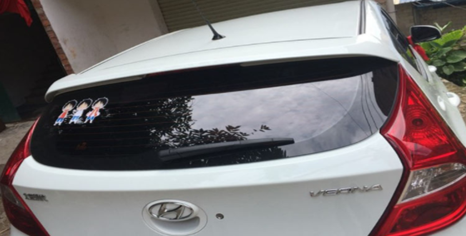 Hot Sale car Accessories Rear Spoilers, rear roof wing spoiler  VERNA ACCENT HB SPOILER