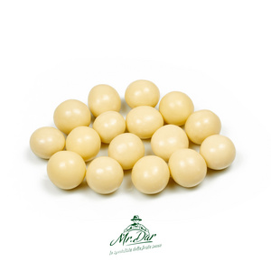 Superior quality roasted hazelnuts covered with white  chocolate in 1 kg ten-pieces box for b2b sales