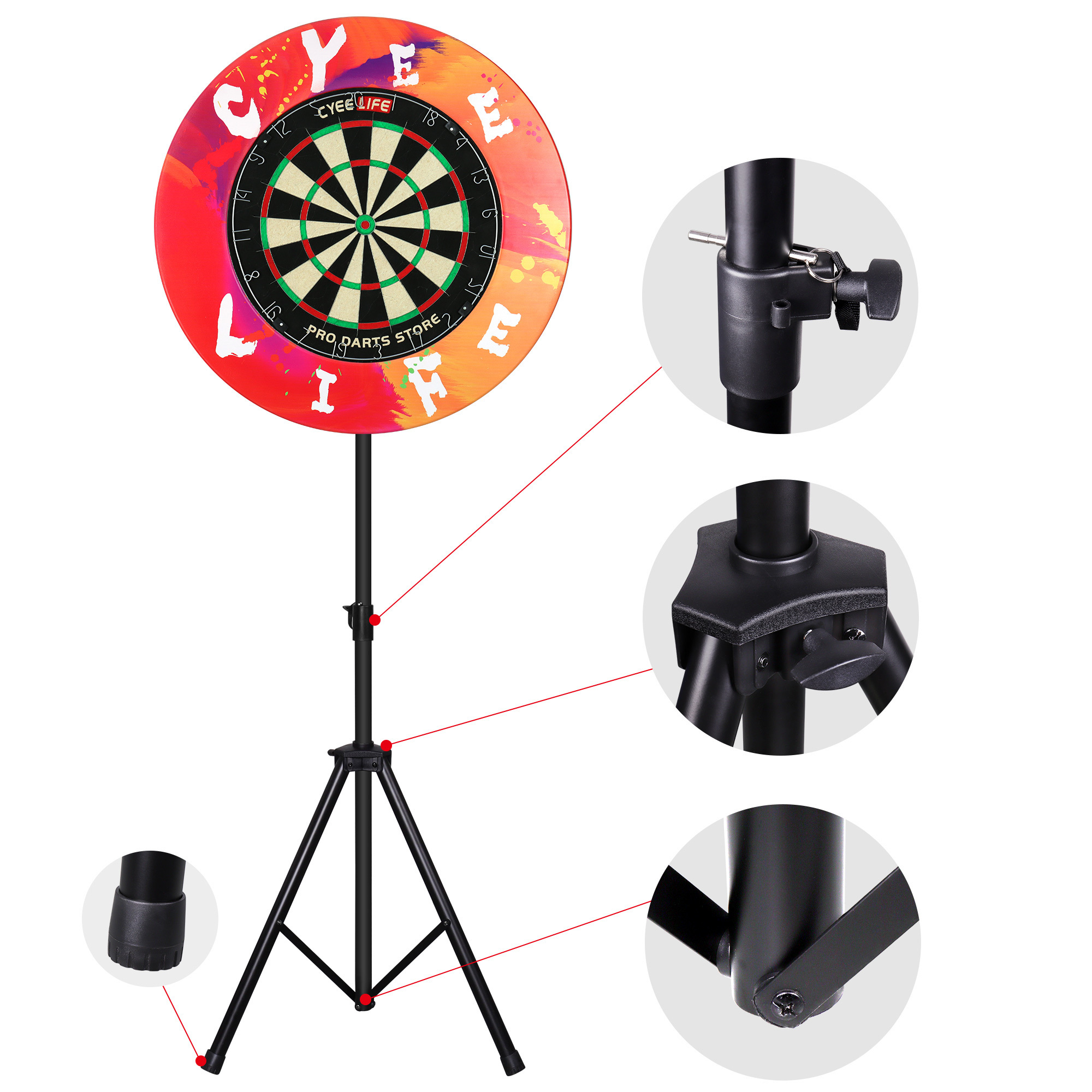 For Steel And Electronic Dartboard Portable Tripod Dart Board Mount Steel Stand