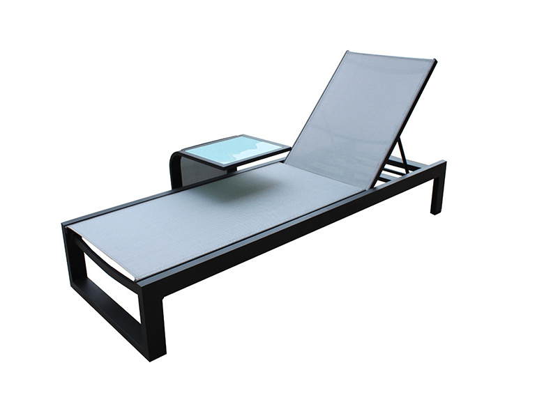 Lightweight Portable Folding Beach Chaise Sun Lounge Chair in White Color Sunbed