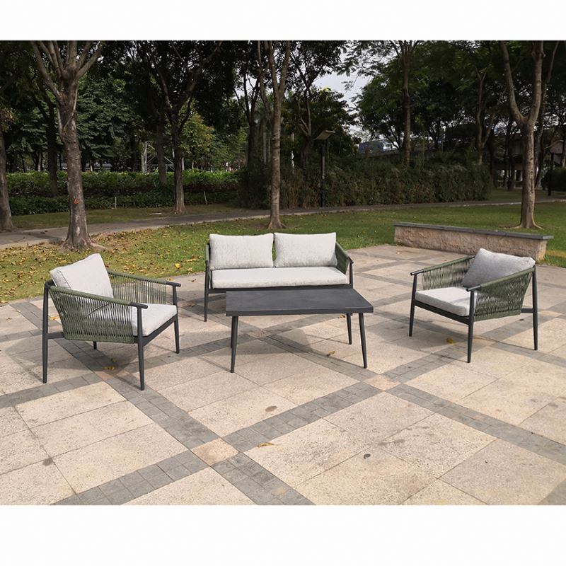 Rattan sofa set  modern fire pit garden conversation sets balcony sofa outdoor furniture