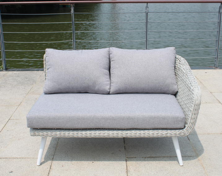 Fashion design sectional L shaped patio aluminum rattan sofa sets outdoor furniture set