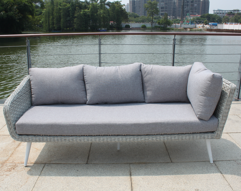 Fashion design sectional L shaped patio aluminum rattan sofa sets outdoor furniture set