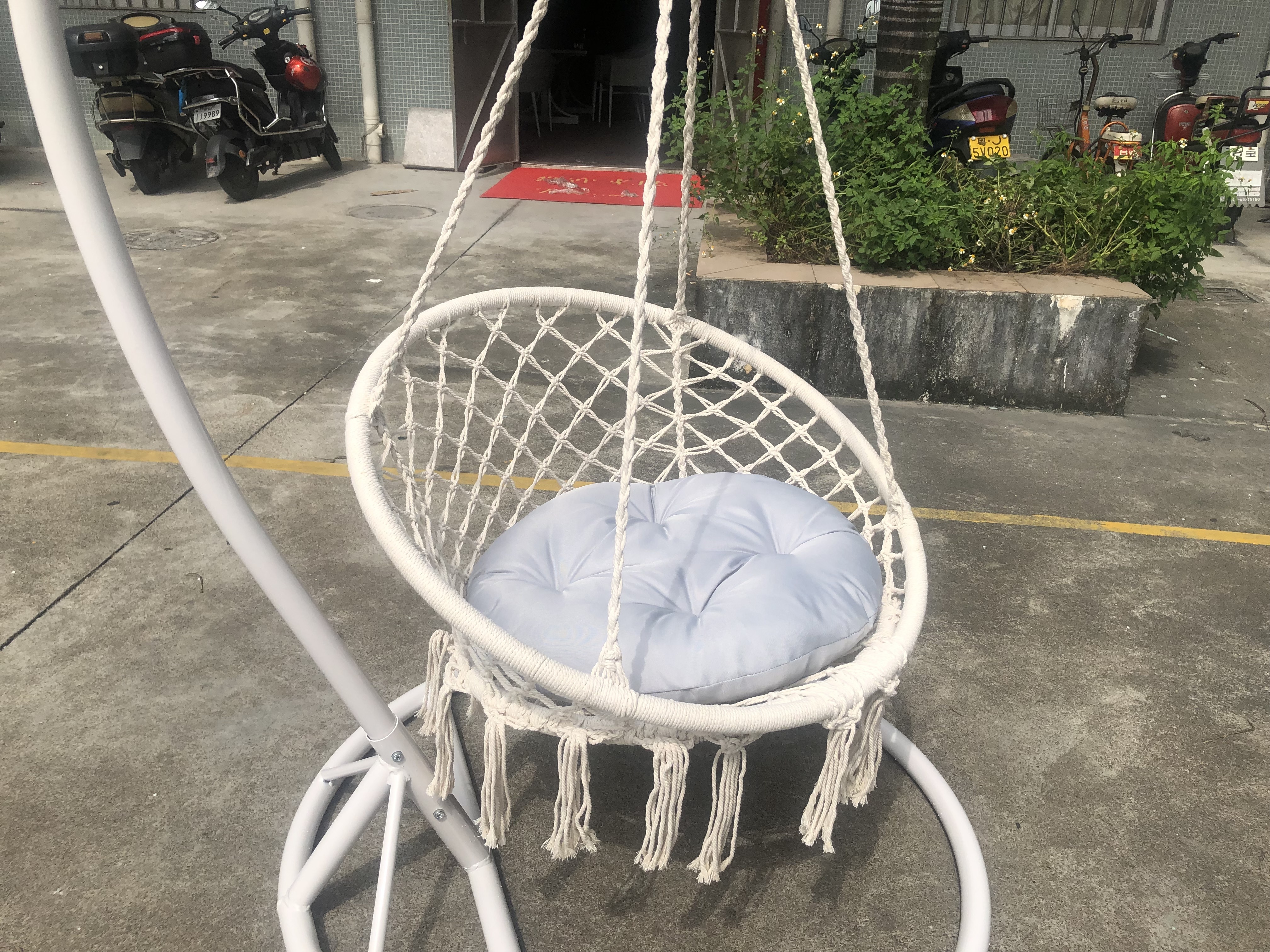 Indoor Outdoor Rope Egg Chair Bird Nest Rope Swing Hanging Basket Chair Macrane Hammock