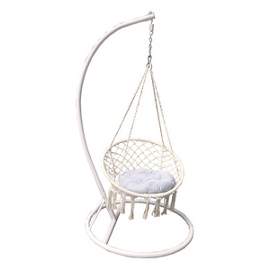 Indoor Outdoor Rope Egg Chair Bird Nest Rope Swing Hanging Basket Chair Macrane Hammock