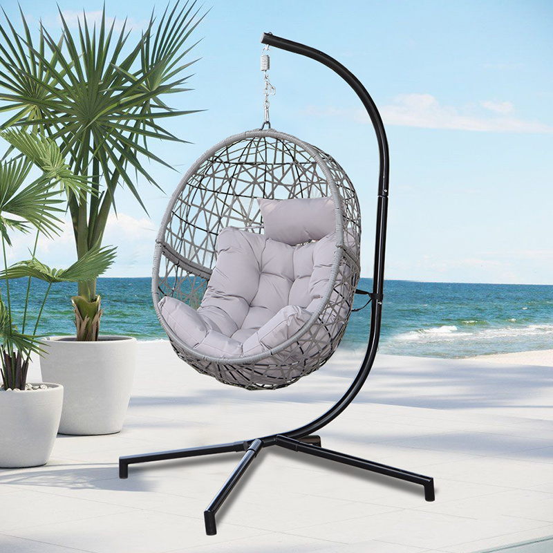 Cheap price indoor outdoor acrylic modern hanging swing chair bamboo patio rattan wicker egg swing clear chair