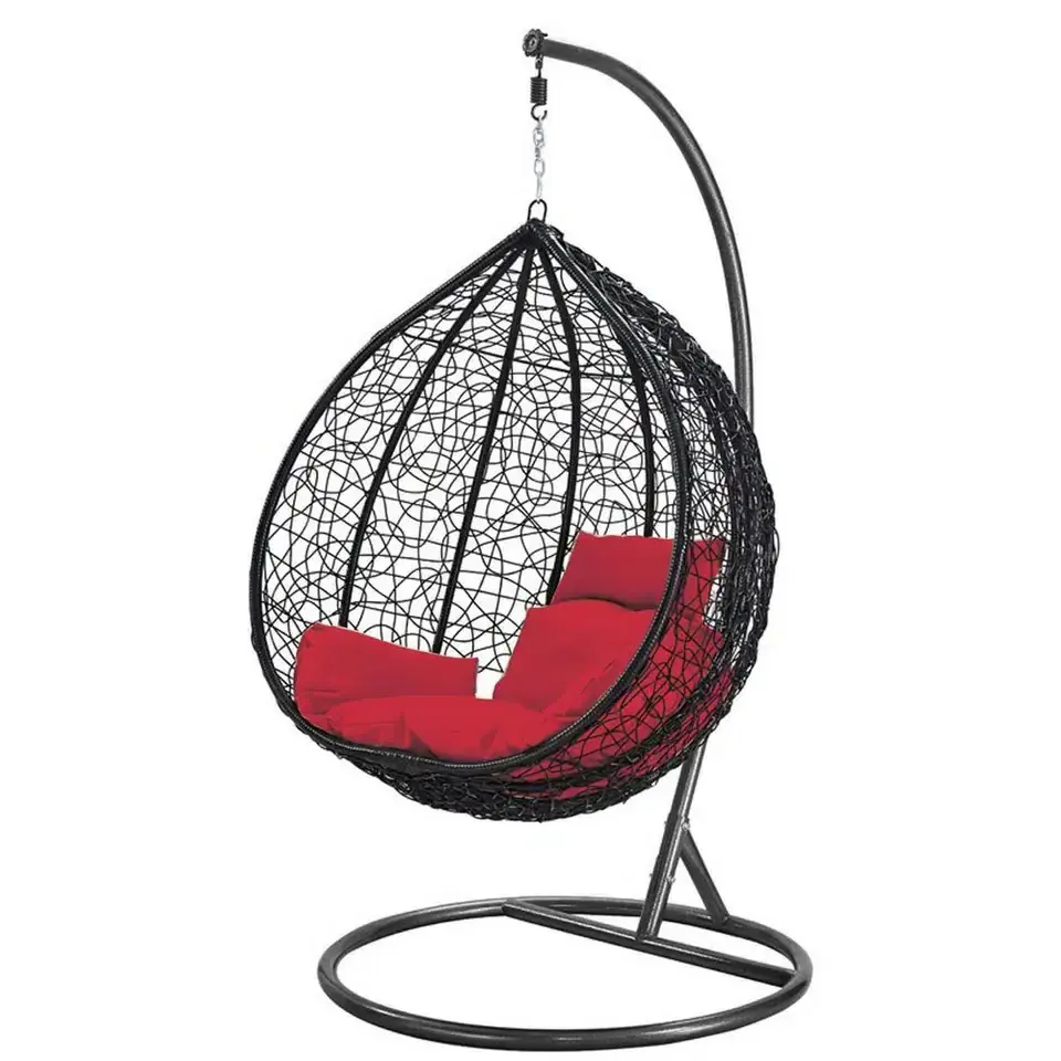 Cheap price indoor outdoor acrylic modern hanging swing chair bamboo patio rattan wicker egg swing clear chair