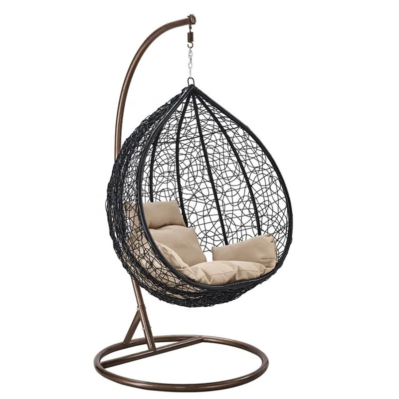 Cheap price indoor outdoor acrylic modern hanging swing chair bamboo patio rattan wicker egg swing clear chair