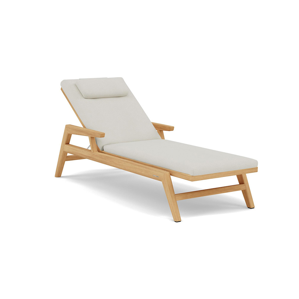 Popular Outdoor wood waterproof garden Patio Sunbed Swimming Pool Sun beach lounger