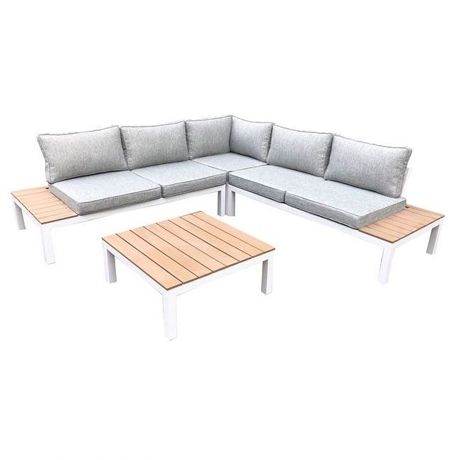 Popular outdoor garden patio l shape sofa set outdoor sofa set commercial outdoor furniture