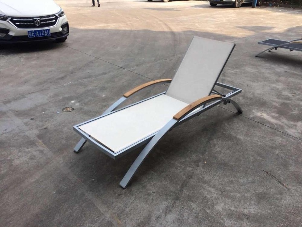 folding sunbathing chair garden furniture loungers deck chaise lounge aluminum beach chair