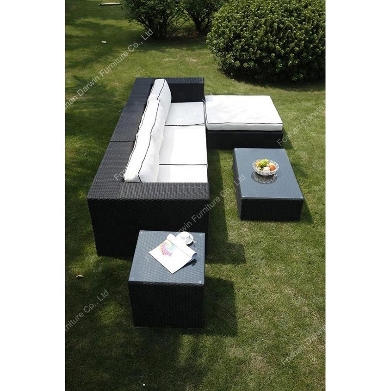 Chinese outdoor furniture supplier sectional curved outdoor sofa rattan set garden sofas