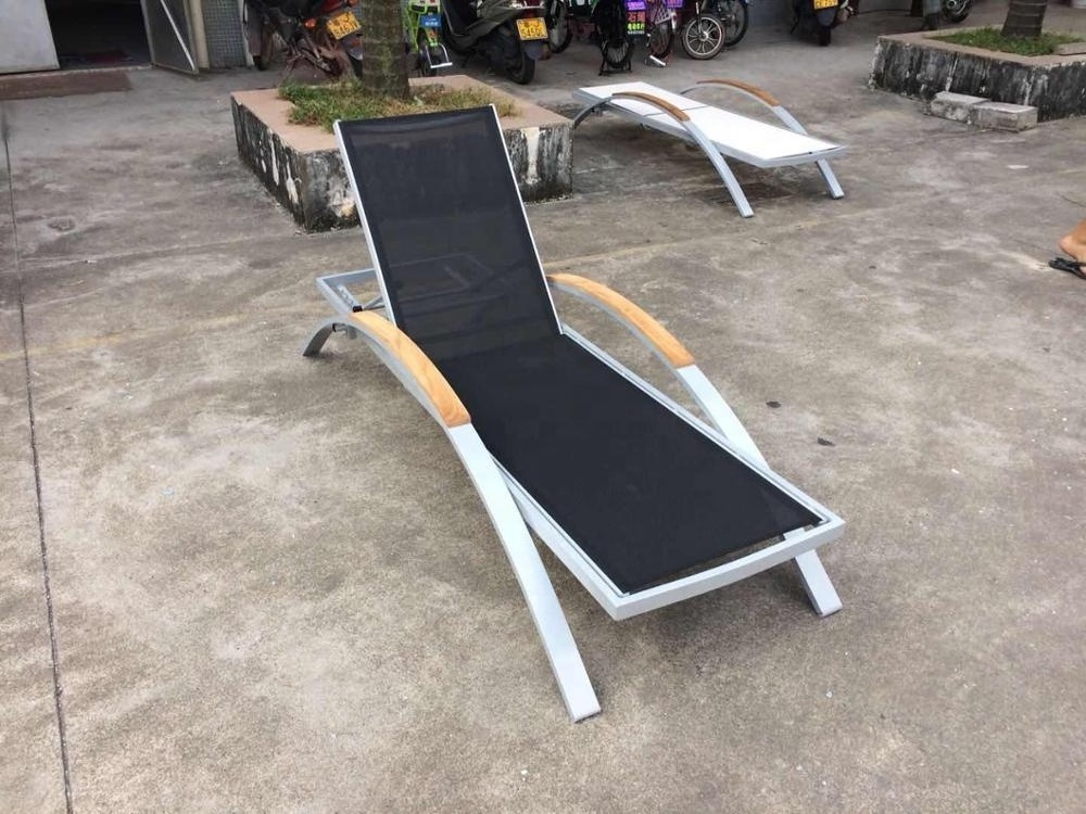 folding sunbathing chair garden furniture loungers deck chaise lounge aluminum beach chair