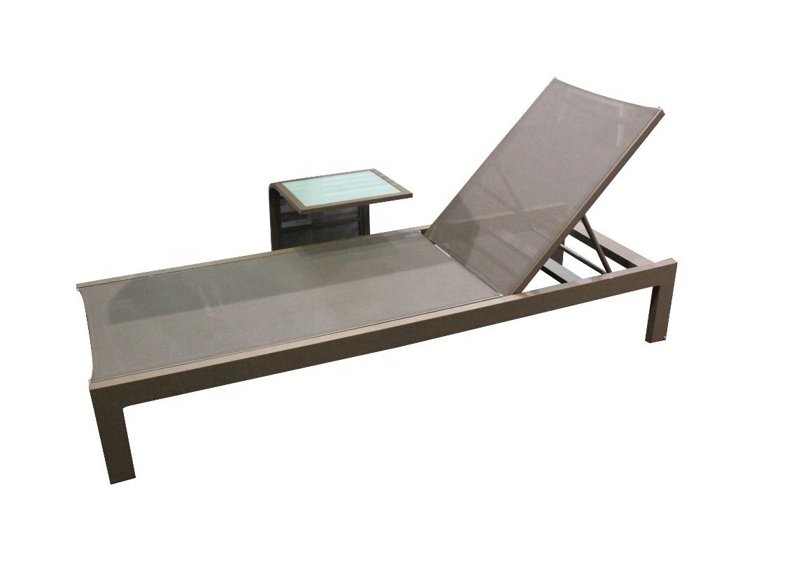 French pool chaise lounge chair chaise lounger outdoor aluminium sunbed