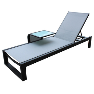 Lightweight Portable Folding Beach Chaise Sun Lounge Chair in White Color Sunbed