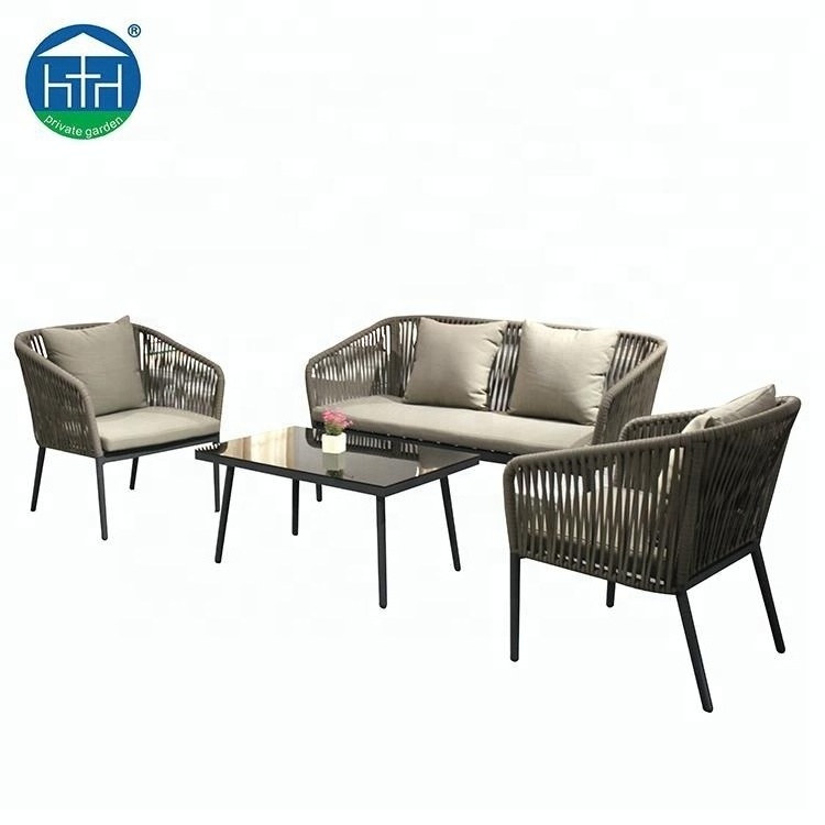 Modern design outdoor living leisure garden sofa patio furniture furniture pool outdoor rope furniture