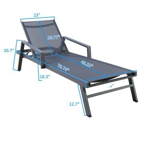 swimming pool strong sun loungers aluminum pool loungers stackable armless outdoor chaise lounge chair