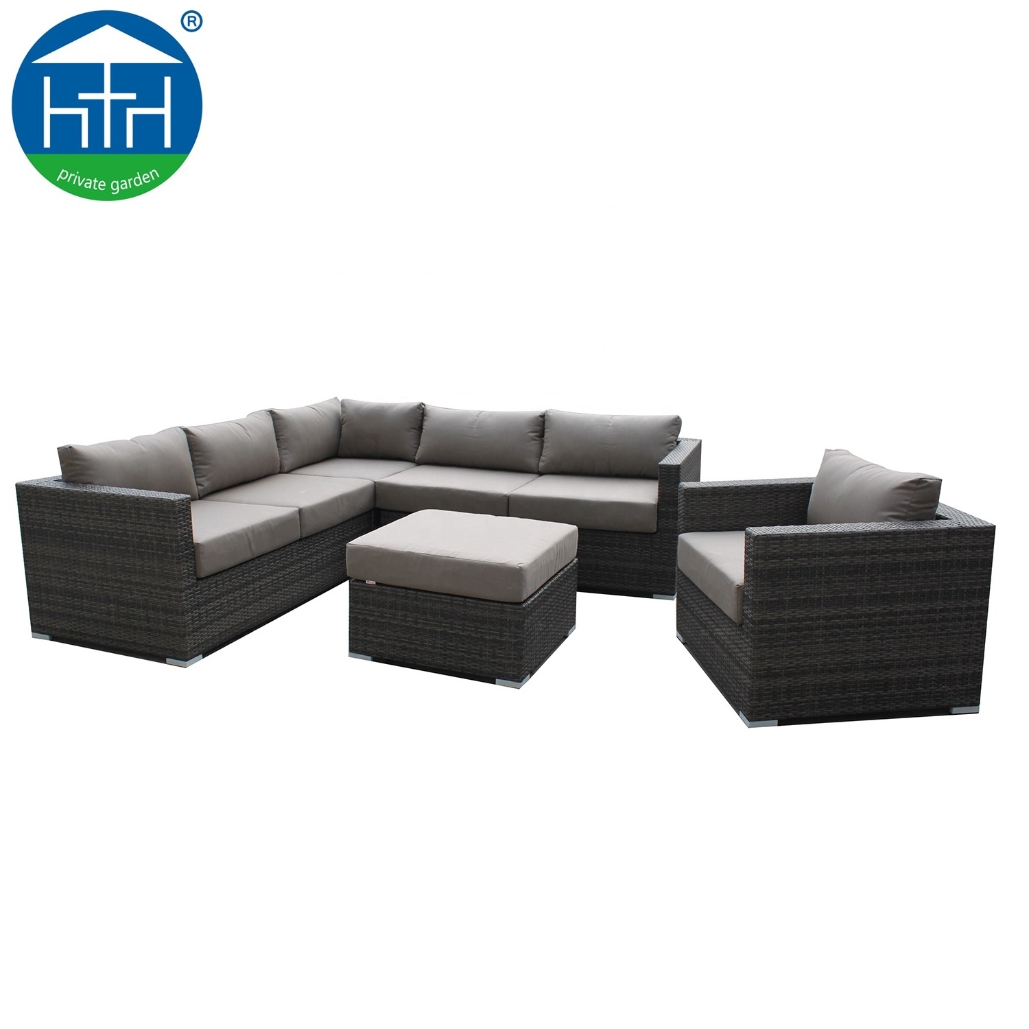 Modular garden sofa rattan outdoor furniture sectional wicker sofa rattan outdoor furniture