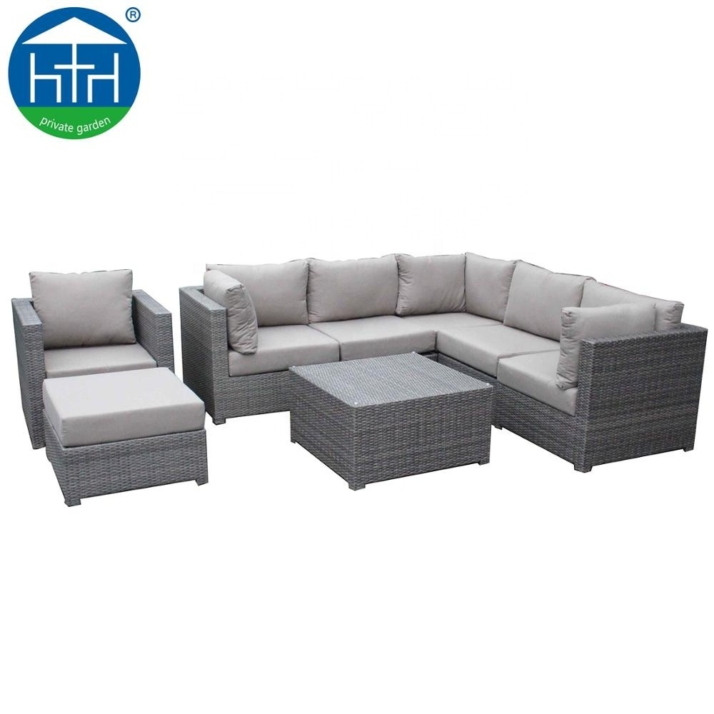 Modular garden sofa rattan outdoor furniture sectional wicker sofa rattan outdoor furniture