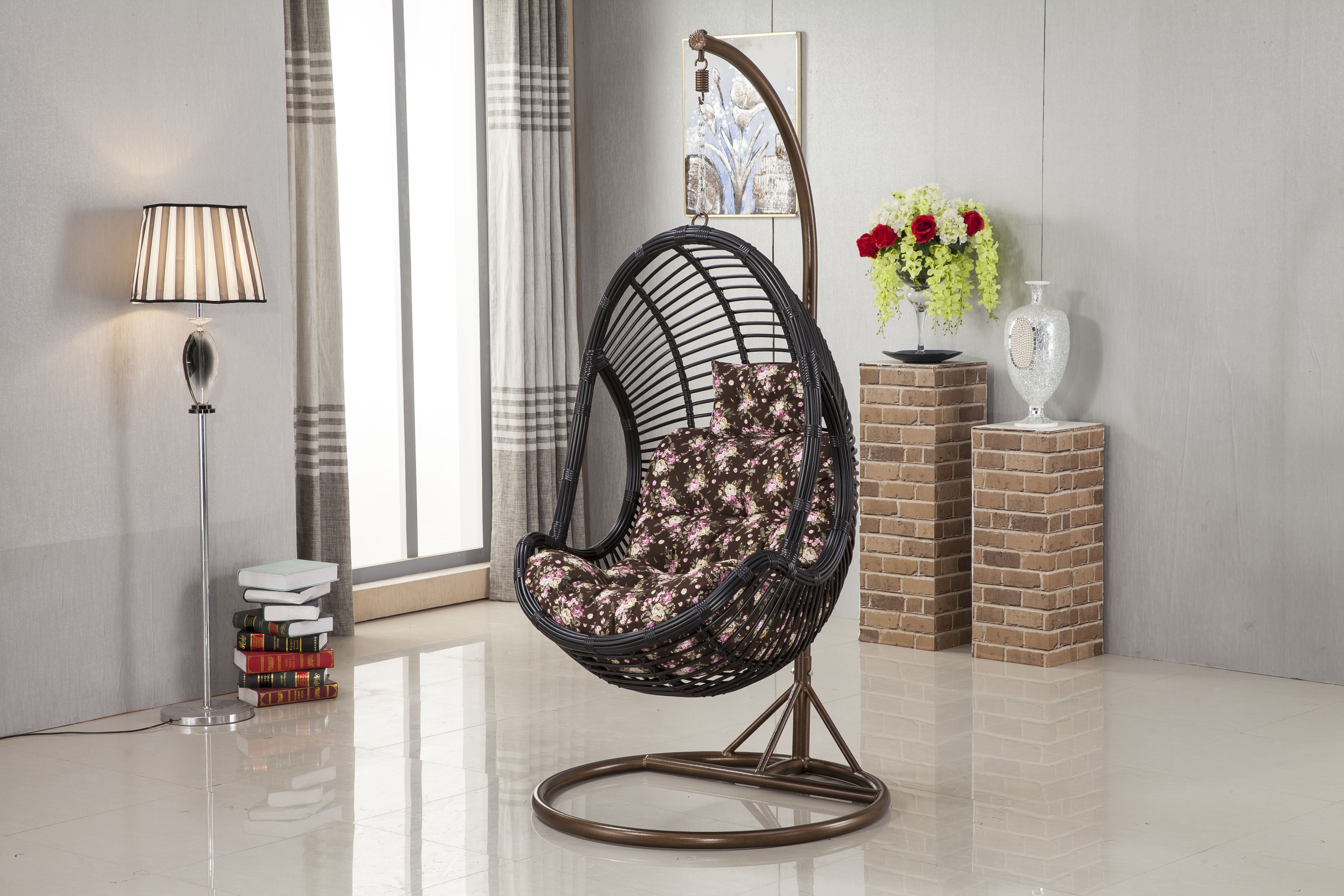 Unique curved kids hanging swing chair hammock