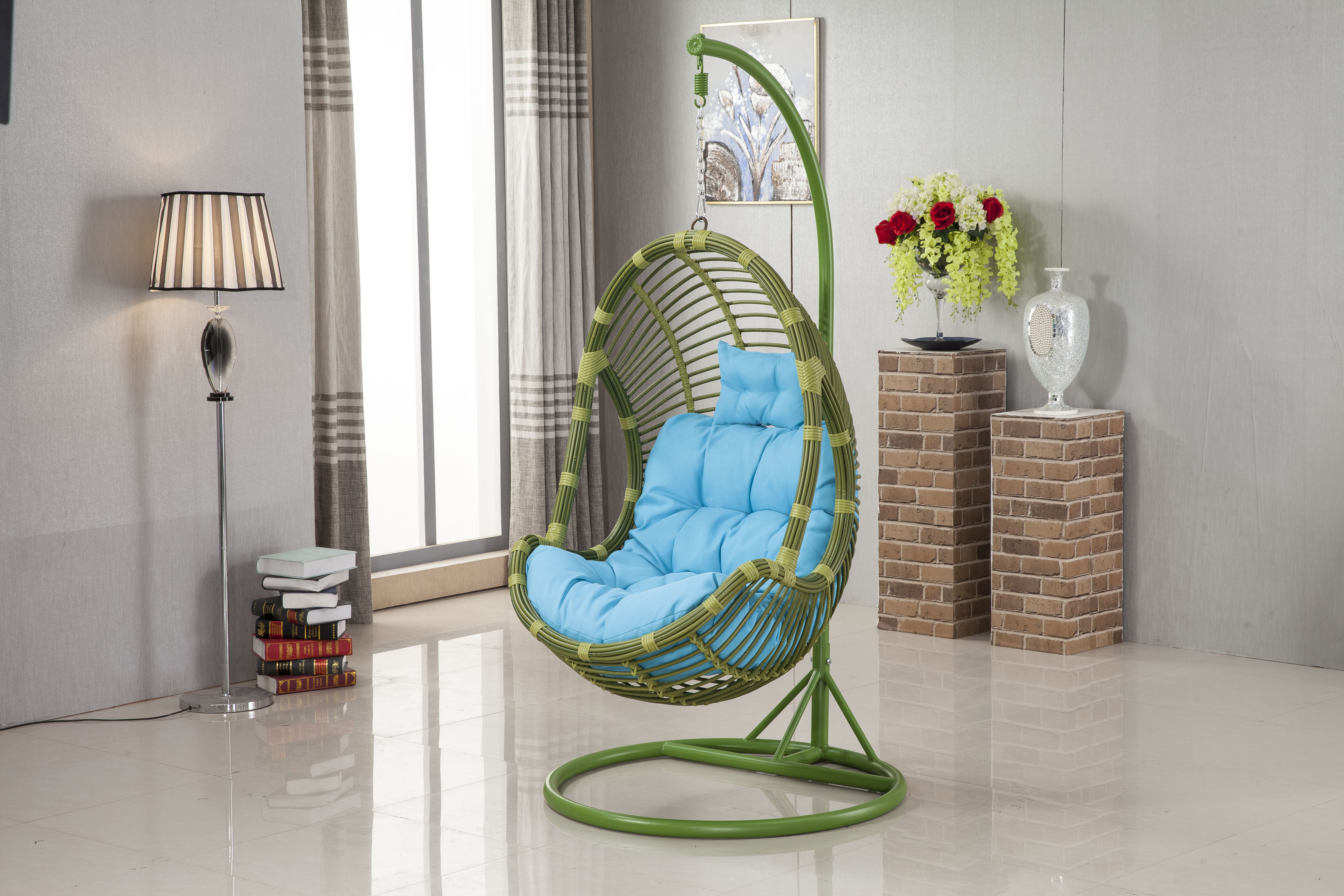 Unique curved kids hanging swing chair hammock