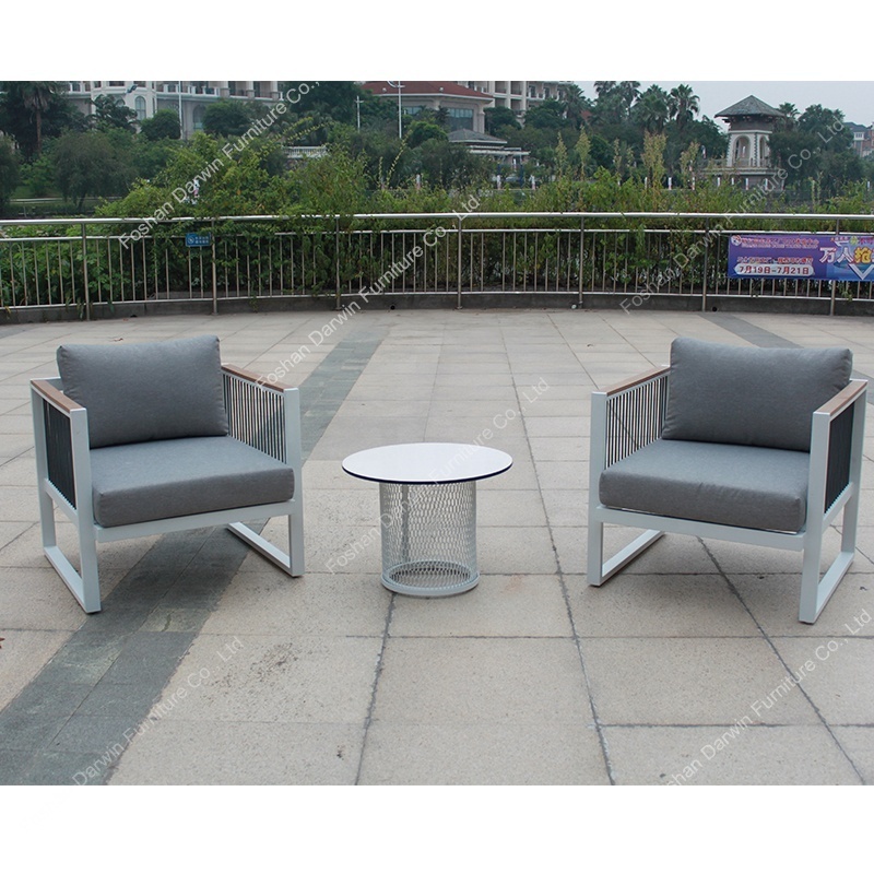 New hotsale cheap hotel swimming pool side chair outdoor sofa lounge furniture garden sofa outdoor sofa rope set