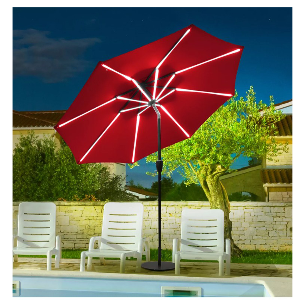 Hotsale 3 meter round cheap garden outdoor furniture strong metal beach umbrella commercial outdoor furniture