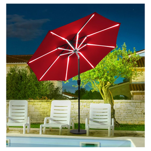 Hotsale 3 meter round cheap garden outdoor furniture strong metal beach umbrella commercial outdoor furniture