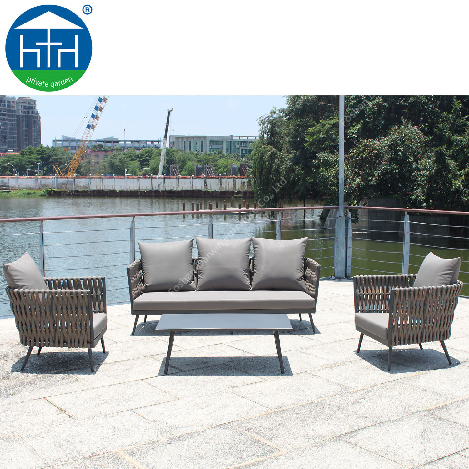 Popular garden furniture rope outdoor furniture rattan wicker setting sofa patio outdoor couch