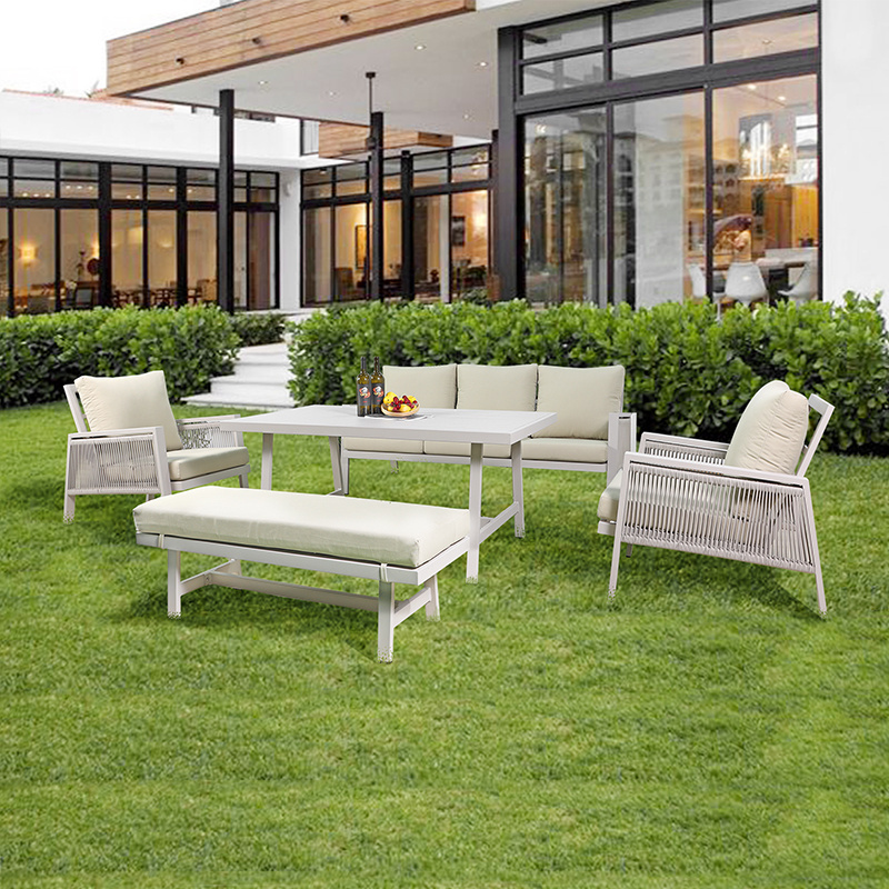 Modern design patio sofa garden furniture rope weaving sofa contemporary outdoor sofa