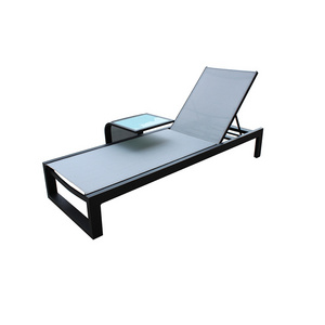 Hot sales outdoor garden benches aluminum tube pool sun loungers sunbed chaise lounge