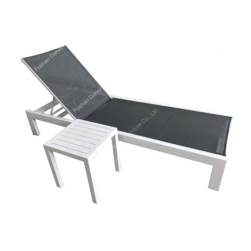 French pool chaise lounge chair chaise lounger outdoor aluminium sunbed