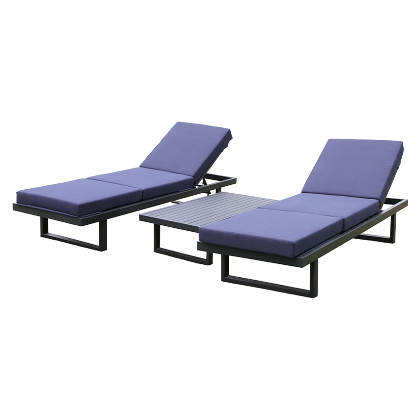 outdoor modern aluminum patio furniture garden  foldable Backrest sofa set