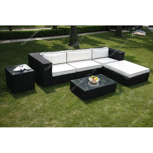 Chinese outdoor furniture supplier sectional curved outdoor sofa rattan set garden sofas