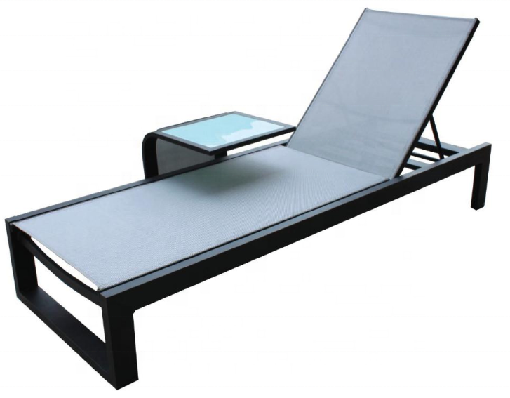 French pool chaise lounge chair chaise lounger outdoor aluminium sunbed