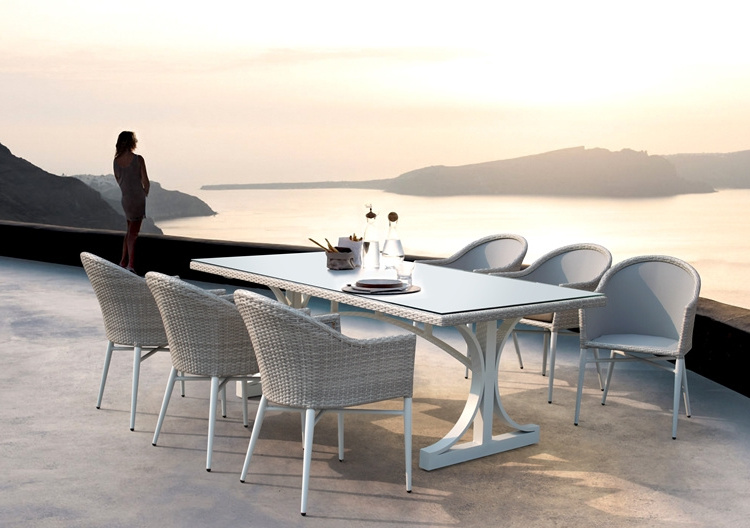 Outdoor Dining Table Set Hot Sale patio set Aluminum Frame Outdoor Table and 4 Chairs