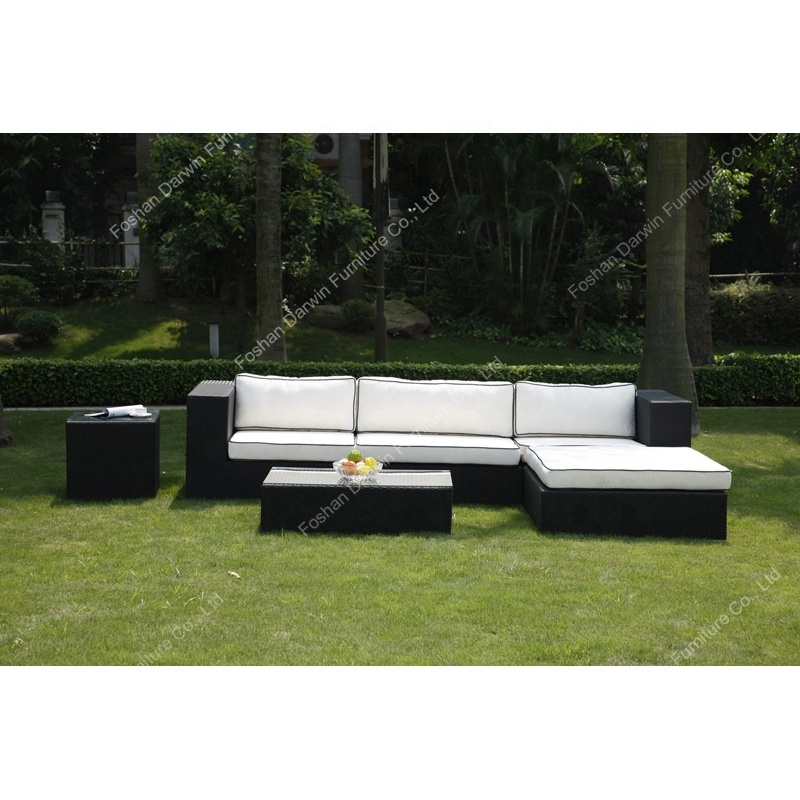 Chinese outdoor furniture supplier sectional curved outdoor sofa rattan set garden sofas