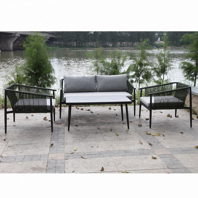 Rattan sofa set  modern fire pit garden conversation sets balcony sofa outdoor furniture