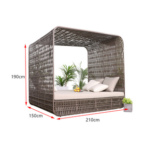 outdoor rattan leisure daybed outdoor furniture hanging outdoor lounge daybed high outdoor rattan daybed