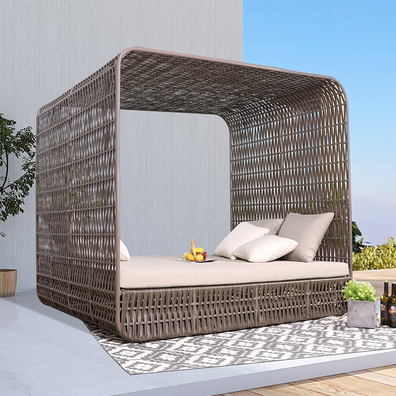 outdoor rattan leisure daybed outdoor furniture hanging outdoor lounge daybed high outdoor rattan daybed