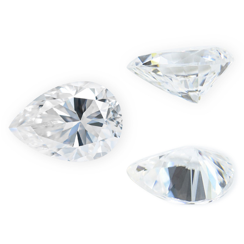 Lab Grown Moissanite Stone White Pear Shape Loose Moissanite Price Per Carat For Ring Earring Jewelry