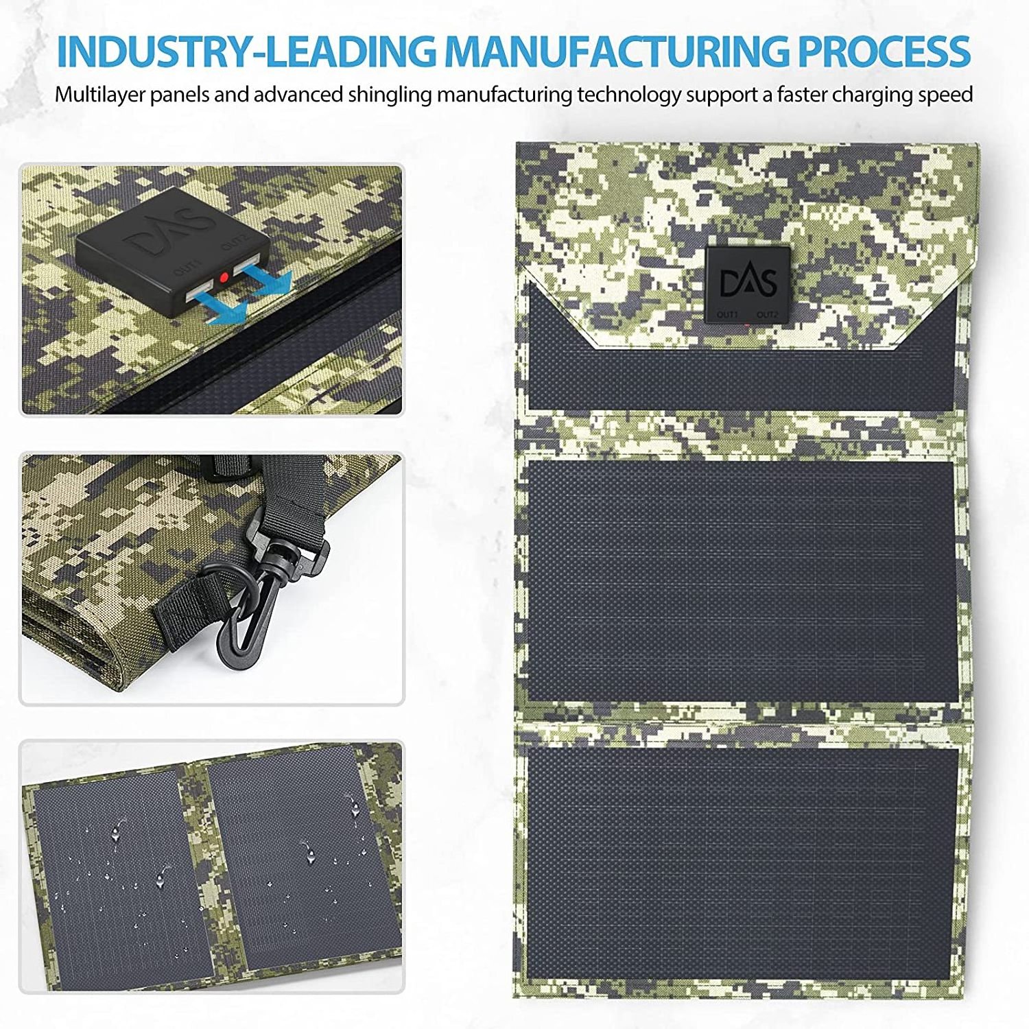 Waterproof Monocrystalline Travel solar panel customized 10w 20w 30w portable mini solar panels foldable solar charger