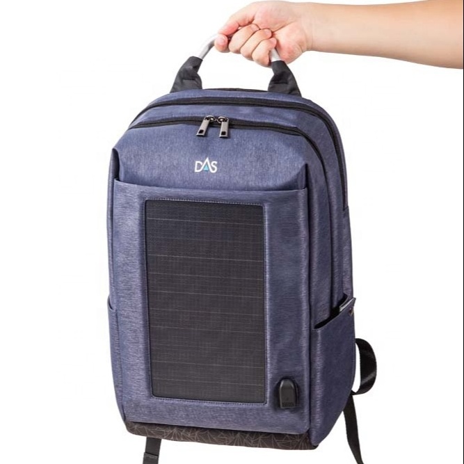 Laptop Backpack with 10W Solar Panel Solar Backpack Bag Suitcase Unisex 5V/2A USB 150D Polyester 48*37*17 Cm 35 L 1.465 KG