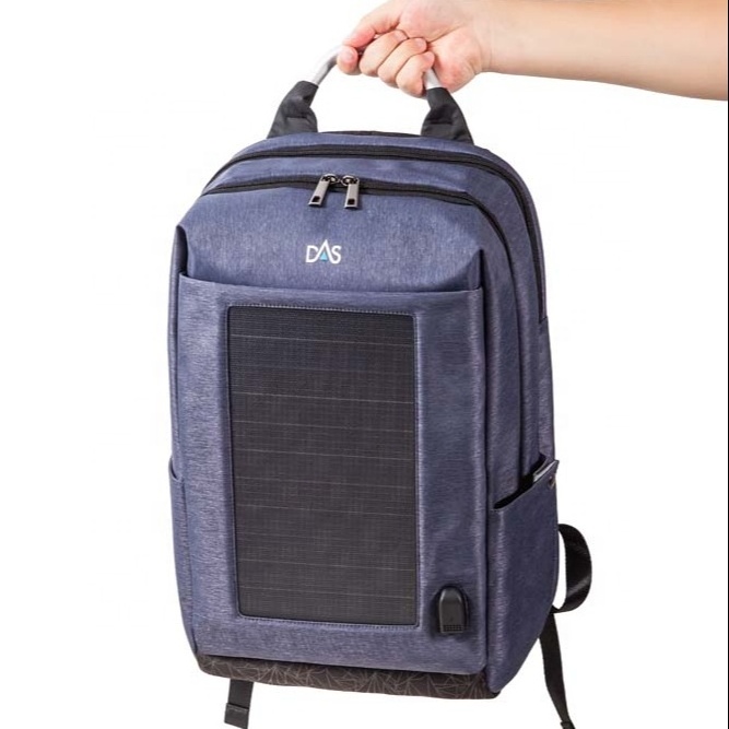 Portable popular school bag waterproof solar panels backpack with solar charger